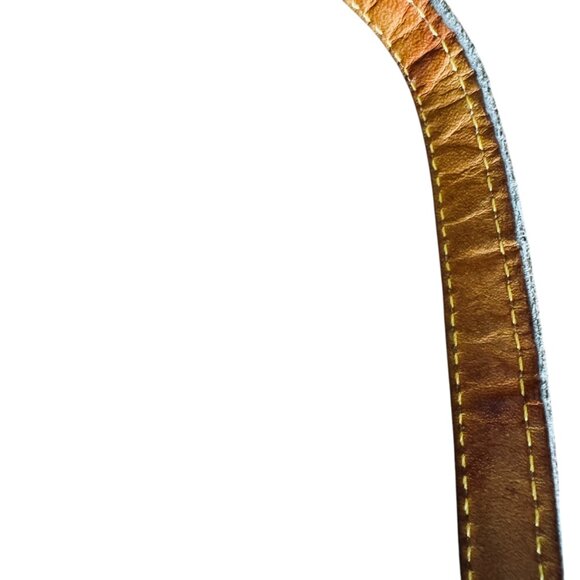 Frye Artisan Rectangle Adjustable Camel Leather Bag Fold Over Adjustable Strap - Picture 6 of 16